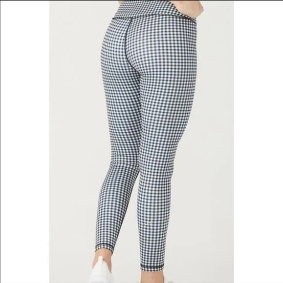 Glyder, Elongate Activewear Legging, Gingham Check‎ Print, Size XS - Picture 2 of 7